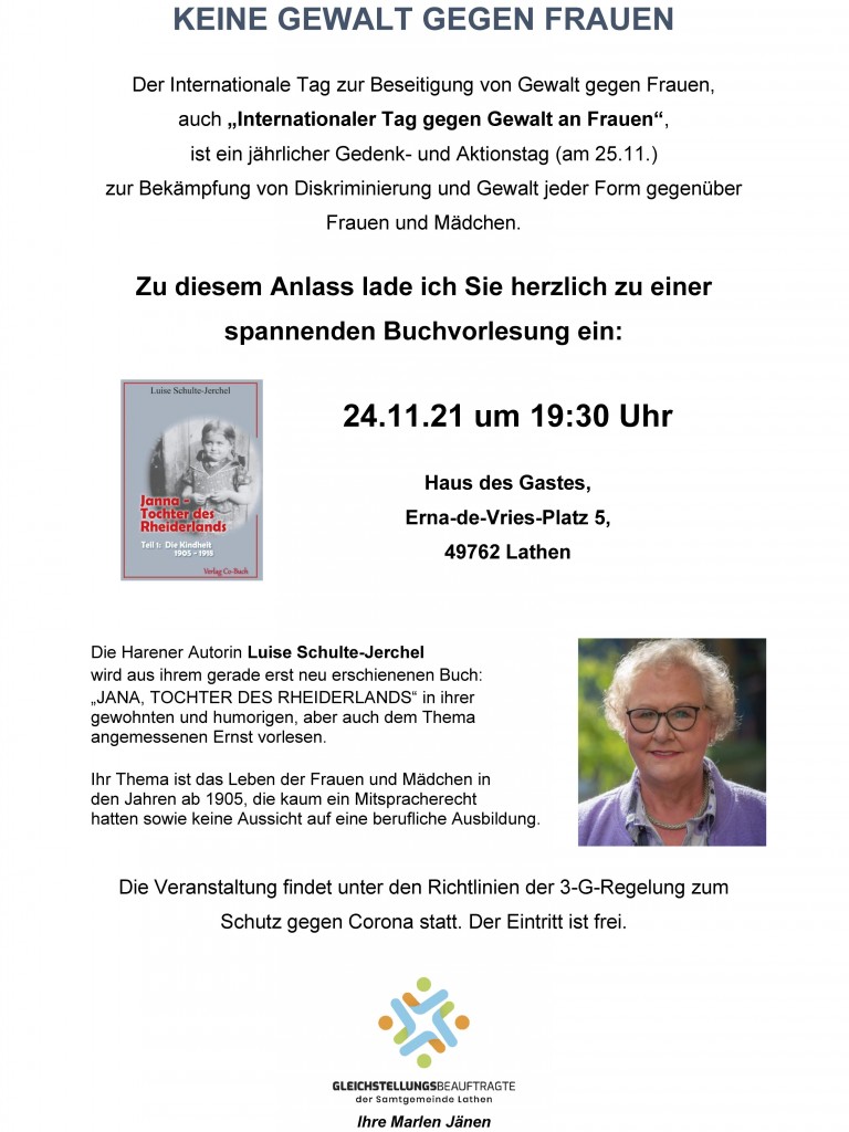 RZ 2021-11-02 Keine Gewalt gegen Frauen Vorlesung Luise Schulte-Jerchel kleiner n