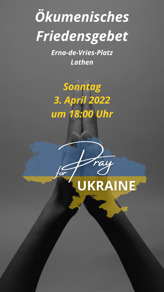 Plakat Friedensgebet 3.4.2022