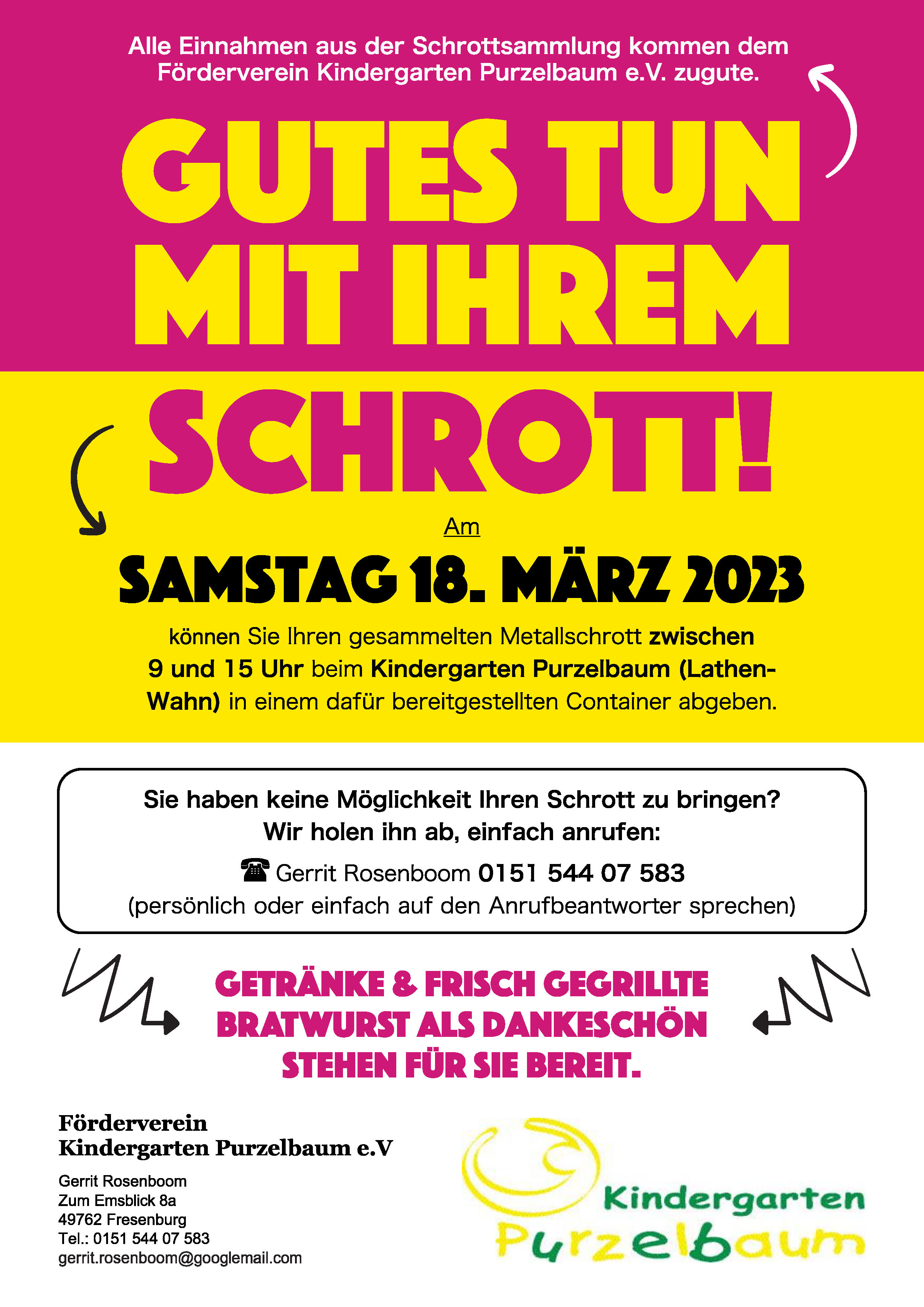 Plakat_Schrottsammlung_KindergartenPurzelbaum_032023_01