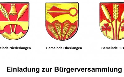 Bürgerversammlungen in den Gemeinden Niederlangen, Oberlangen und Sustrum