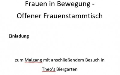 Frauen in Bewegung – offener Frauenstammtisch