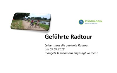 geführte Radtour 09.09.2018