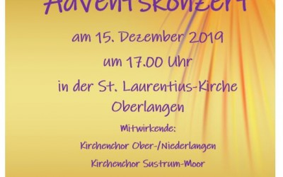 Adventskonzert am 15.12.2019 in der St. Laurentius-Kirche Oberlangen