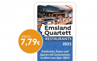 Emsland-Quartett 2021 – Spielend die kulinarische Vielfalt des Emslands entdecken. Im Haus des Gastes in Lathen erhältlich!