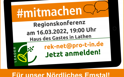 Nördliches Emstal auf dem Weg zur LEADER-Region – Regionskonferenz am 16.03.2022 in Lathen