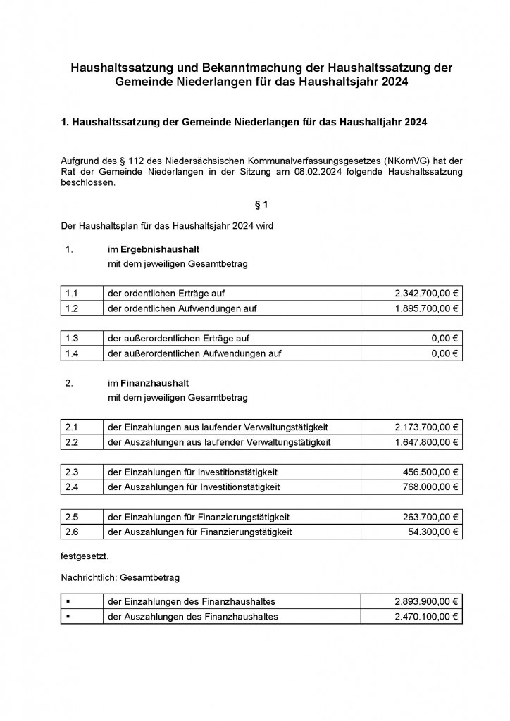HHS Gemeinde Niederlangen 2024- Bekanntmachung_Seite_1