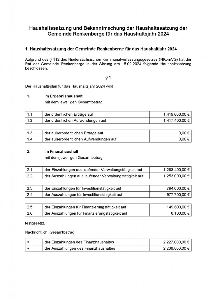 HHS Gemeinde Renkenberge 2024 - Bekanntmachung_Seite_1