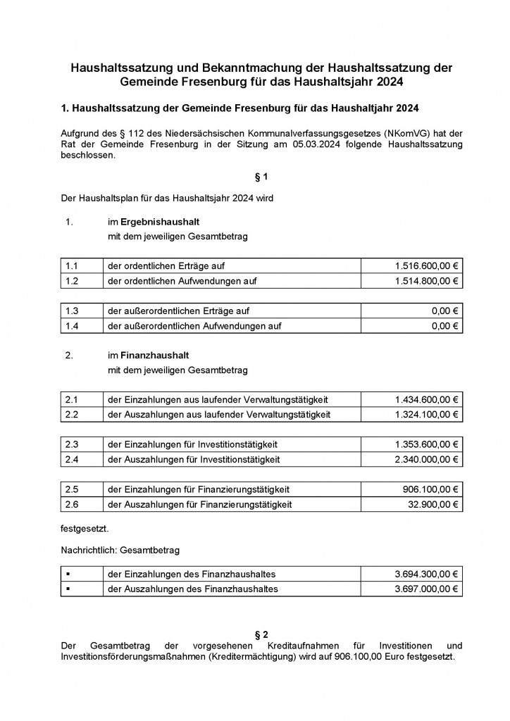 HHS Gem. Fresenburg 2024 - Bekanntmachung_Seite_1
