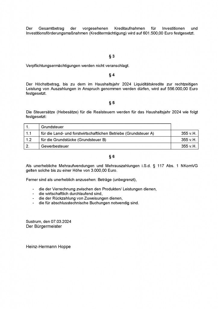 HHS Gemeinde Sustrum 2024 - Bekanntmachungen_Seite_2