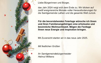 Festliche Grüße aus dem Rathaus