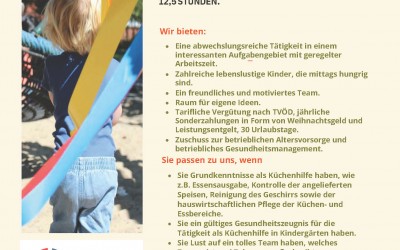 Für unsere Kleinsten das Beste – Hauswirtschaftskräfte mit Herz gesucht!