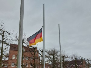 Foto Deutschlandfahne Rathaus