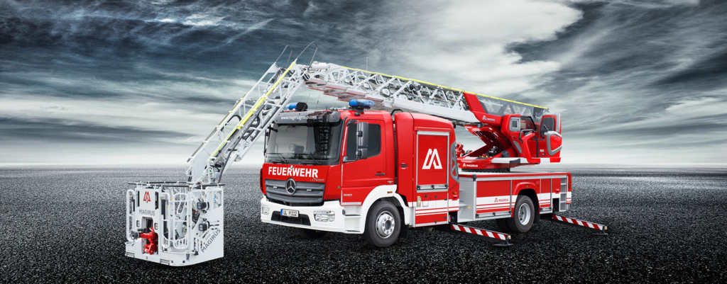 So soll die neue Magirus-Drehleiter für etwa eine Million Euro aussehen – Auslieferung voraussichtlich im Juni 2026.