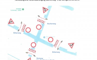 Straßensperrung in der Gemeinde Lathen