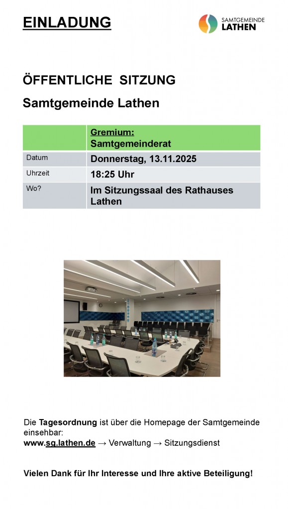 Öffentliche Sitzungen November 2025 - Stele