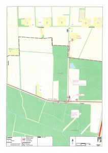 Planzeichnung Straßensperrung Niederlangen OT Siedlung