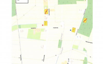 Straßensperrung in Niederlangen, OT Niederlangen-Siedlung