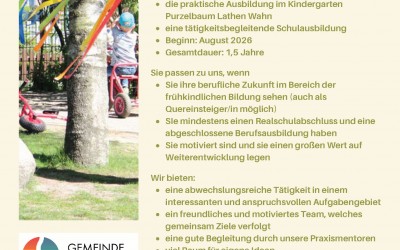 Ausbildungsstelle zum / zur sozialpädagogischen Assistentin / Assistenten (M / W / D)