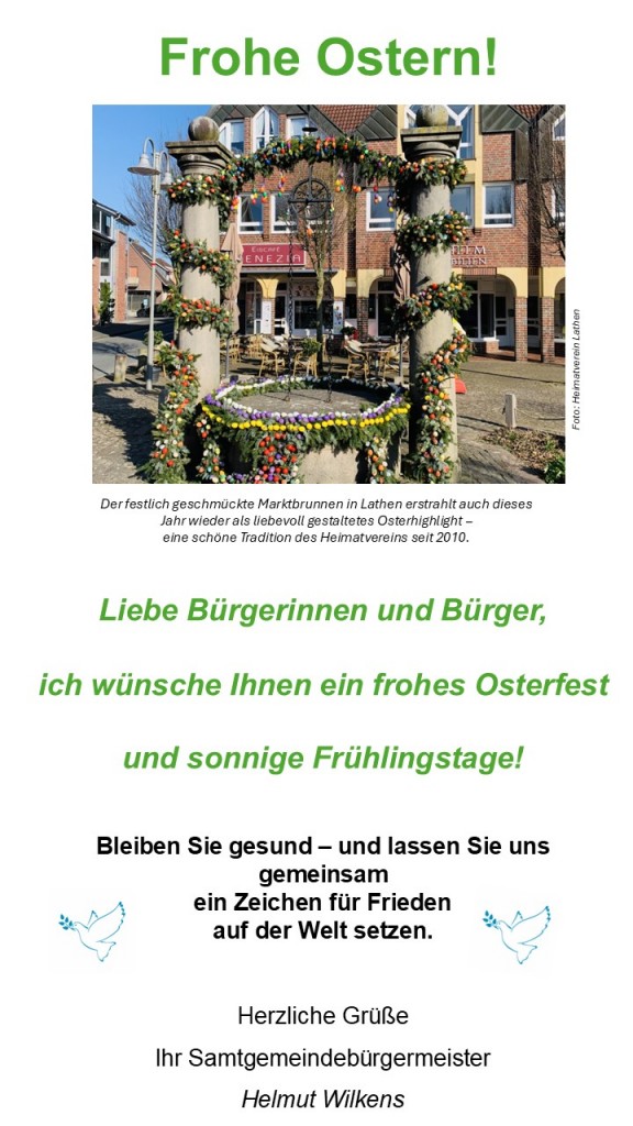 Ostergruß 2026 Stelen Facebook usw