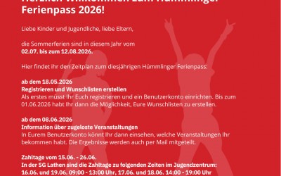 Der Hümmlinger Ferienpass 2026 sorgt wieder für unvergessliche Sommerferien!
