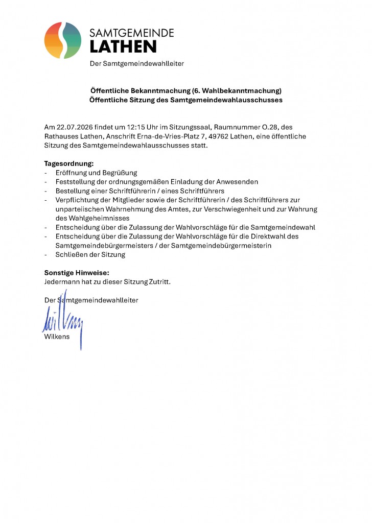 20260714_D_Bekanntmachung 06_2026_Einladung Sitzung SGWA