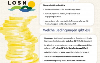Fördertopf für Kleinstvorhaben – Letzte Chance auf die Restmittel
