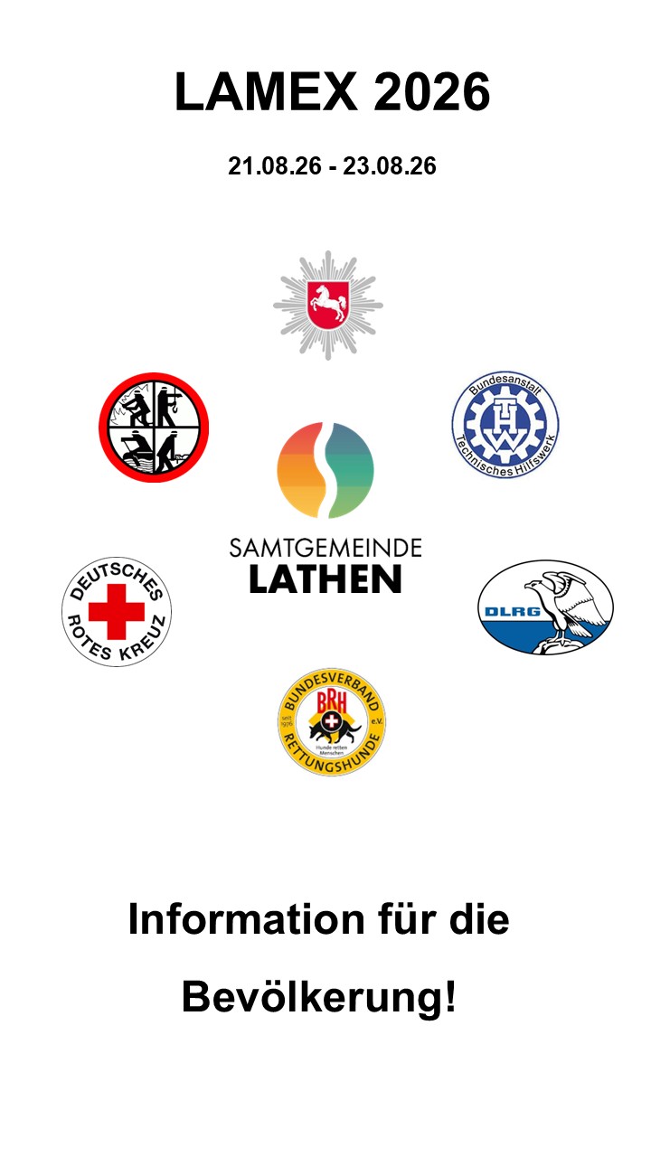 Information für die Bevölkerung: Katastrophenschutzübung LAMEX 2026 in der Samtgemeinde Lathen