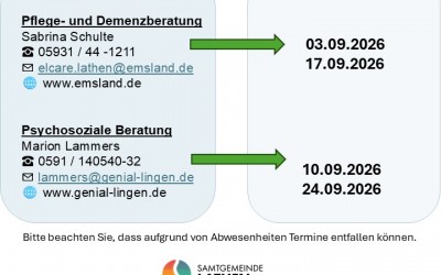 EmslandCare – Beratungstage im September 2026 in Lathen