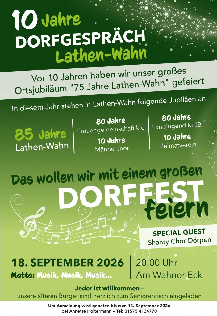 Dorffest Lathen-Wahn
