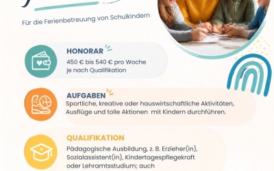 Die Ferien mitgestalten: Betreuungskräfte gesucht!