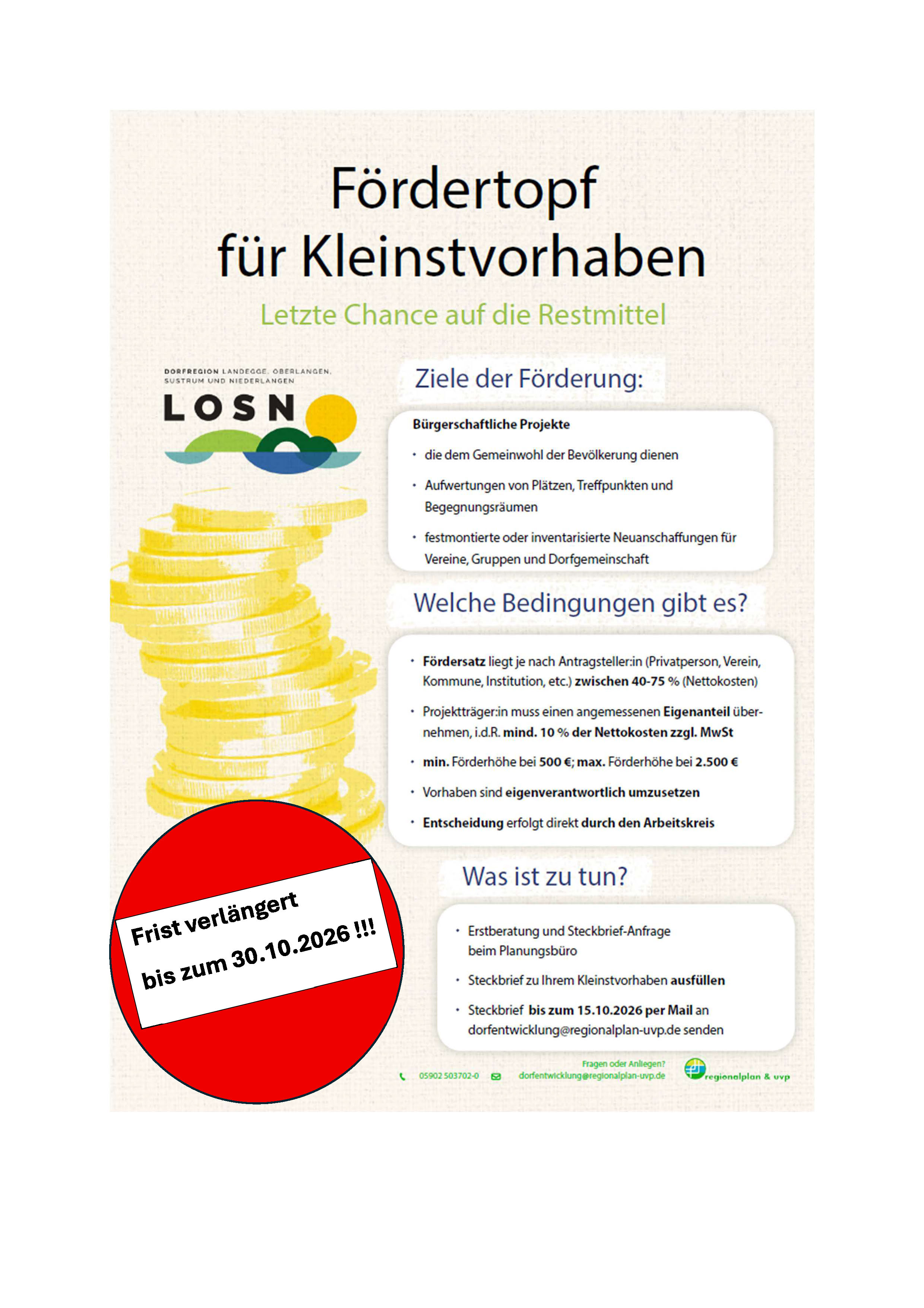Fördertopf für Kleinstvorhaben – Jetzt bewerben!